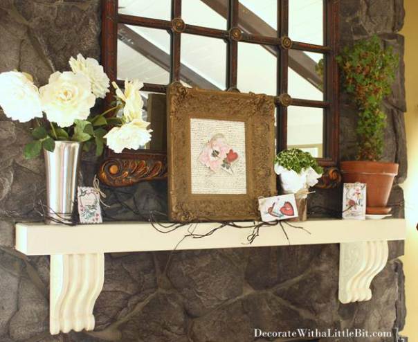 1-26-2012 Valentine's Day Fireplace Mantle #1
