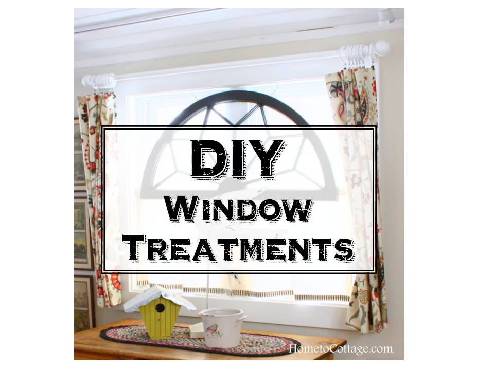 HometoCottage.com DIY window treatments in Breakfast Room
