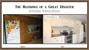 HometoCottage.com the blessing of a great disaster, kitchen renovation before and after