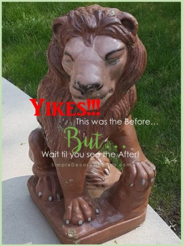 Concrete Lions Before and After